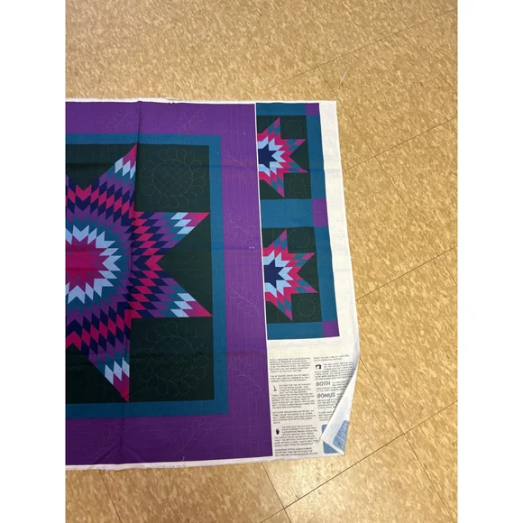 Unbranded Unisex Quilt One Size‎ Green, Teal and Purple, Preowned - Picture 8 of 12